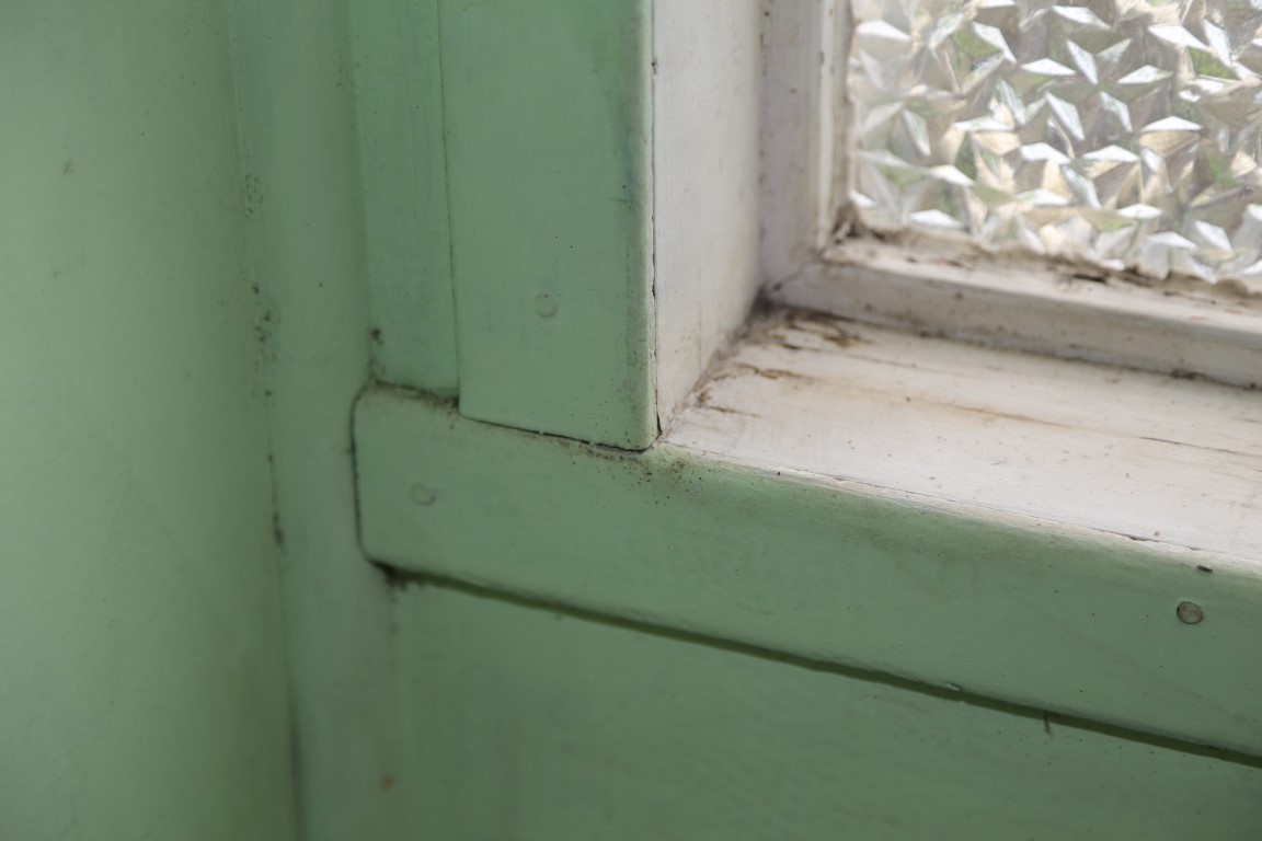 Asbestos window trim