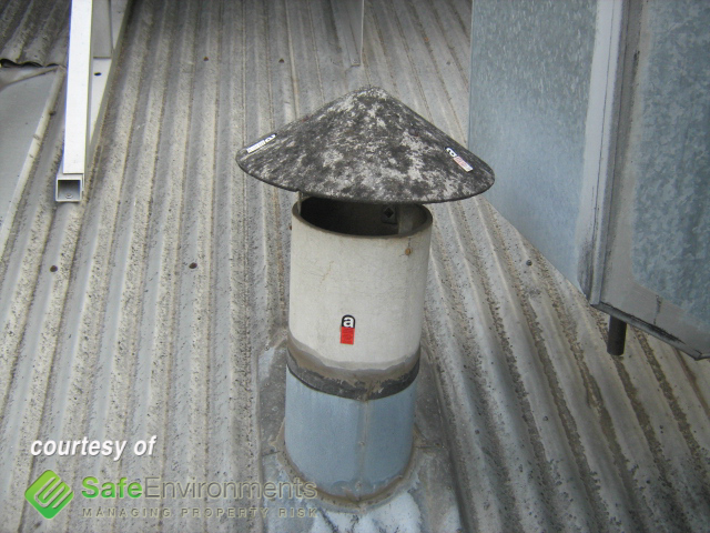 Asbestos flue Chinaman hat cowl