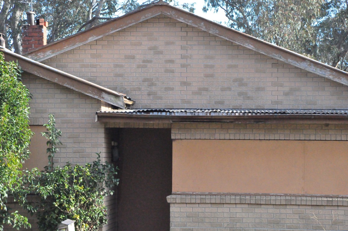  Imitation brick cladding - exterior close up