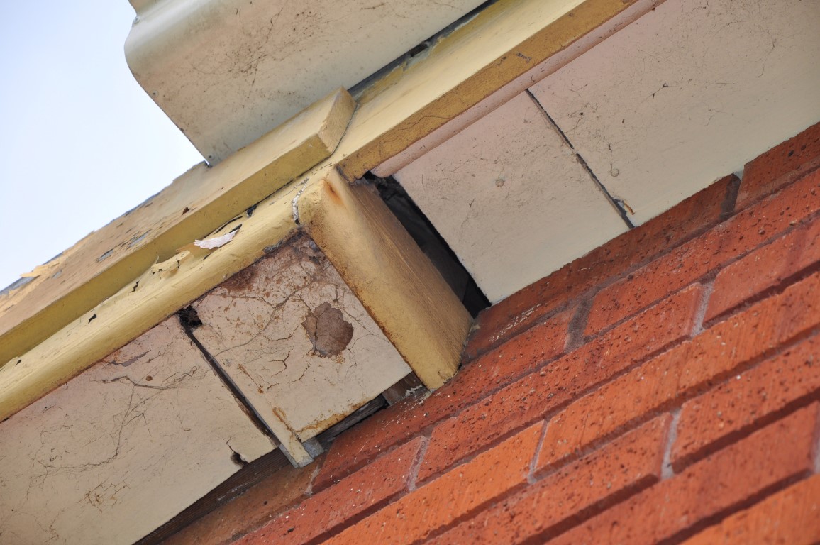 Asbestos cement eaves - damaged