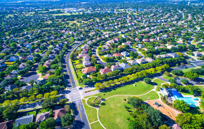 Drone view of Western Suburbs estate